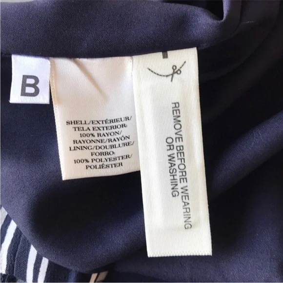 Ann Taylor Striped Print V‎ Neckline Sleeveless Shift Dress - Picture 6 of 8